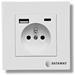 DATAWAY • DW-SC-AC-UAUC • Zásuvka pod omítku 1x 230V, 1x USB-A, 1x USB-C
