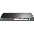 TP-LINK • TL-SL1226P • 24-Port 10/100 Mbps + 2-Port Gigabit Rackmount Switch with 24-Port PoE+