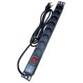 DATAWAY • PDU-8-PP-3M • Napájecí panel 8x 230V, 1U, 19", M6, 3m