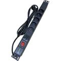 DATAWAY • PDU-5-SP-3M • Přepěťová ochrana 5x 230V, 1U, 19", M6, 3m