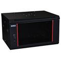OCRACK • OCC-12U-45SBK • 19" nástěnný rozvaděč 12U/450mm, černý, celoskleněné dveře