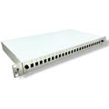 DATAWAY • DW-PP-19-24-SC-S • Patchpanel 1U, 19", výsuvný, 24x SC simplex, bílý (s kazetami)