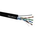 SOLARIX • SXKD-5E-FTP-PE-SAM • FTP venkovní samonosný kabel Cat5e, drát, 24AWG (305m cívka), černý