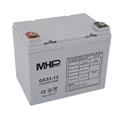 MHPower • GE33-12 • Gelový akumulátor 12V/33Ah, Terminál T2 - M6, Deep Cycle