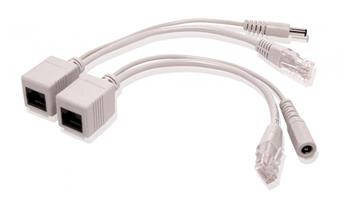 WiFiHW • POE-PAS • Power-over-Ethernet kabelová sada (slučovač+rozbočovač)