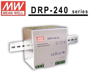 MEANWELL • DRP-240-24 • Průmyslový napájecí zdroj 24V 10A na DIN lištu