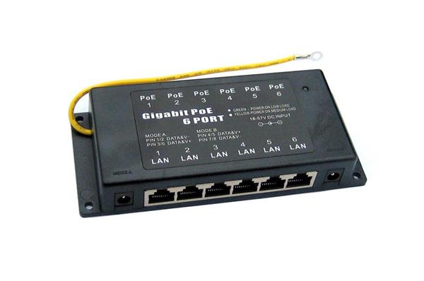WiFiHW • POE-PAN6-GB • Gigabitový stíněný 6-portový POE panel