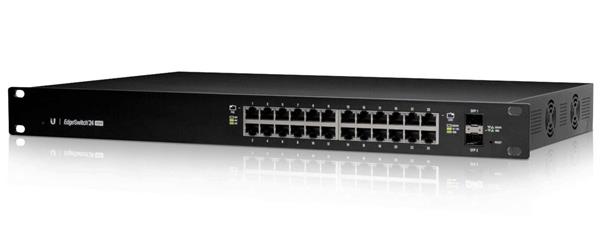 UBIQUITI • ES-24-250W • Řiditelný EdgeSwitch 24x GB LAN, 2x SFP, 250W