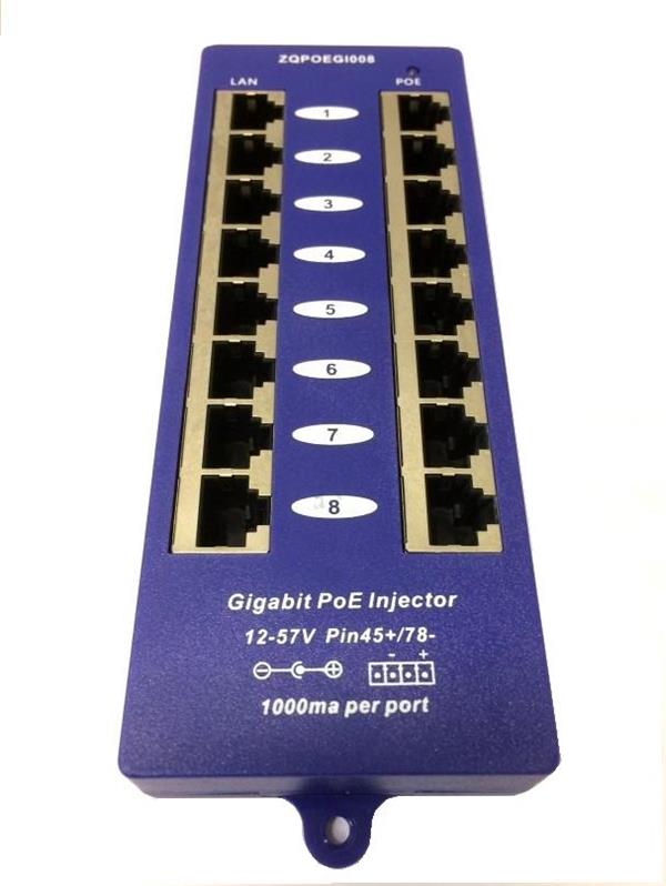 WiFiHW • POE-PAN8-GB • Gigabit shielded 8-port PoE panel