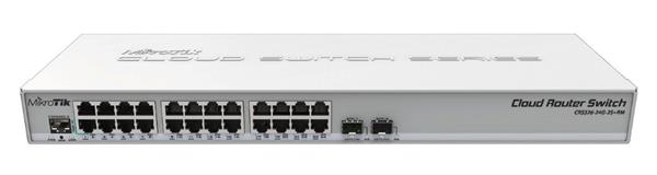 MIKROTIK • CRS326-24G-2S+RM • 24-port Gigabit Cloud Router Switch