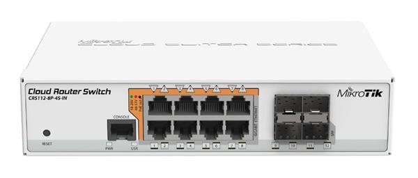 MIKROTIK • CRS112-8P-4S-IN • Cloud Router Switch