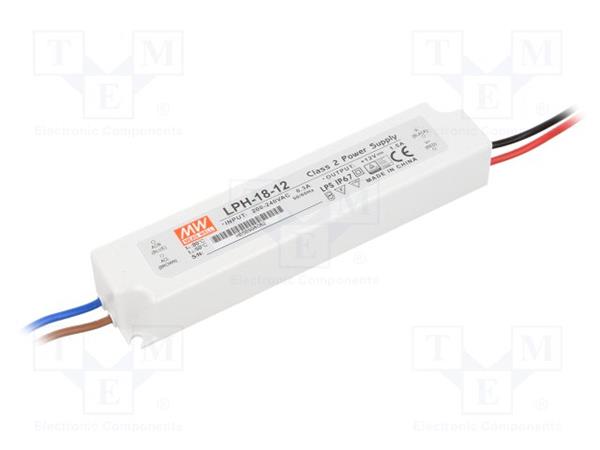 MEANWELL • LPH-18-12 • Stmívatelný proudový zdroj pro LED 12V 18W