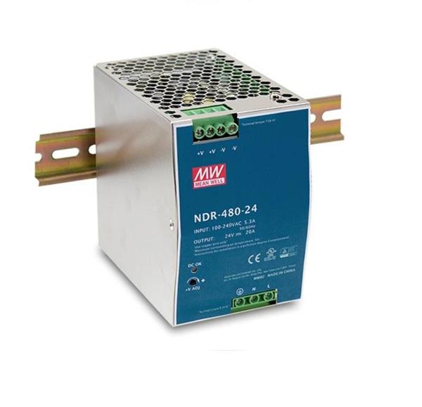 MEANWELL • NDR-480-24 • Industrial Power Supply 24V 480W for DIN installation