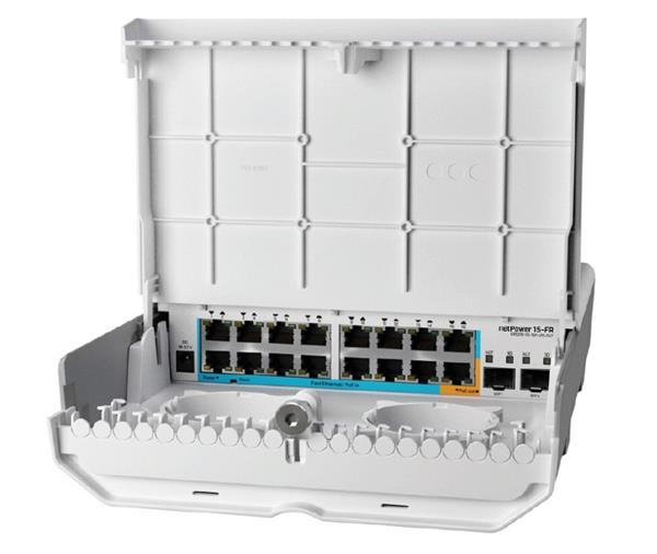 MIKROTIK • CRS318-1Fi-15Fr-2S-OUT • 18-portový switch netPower 15FR s reverse PoE