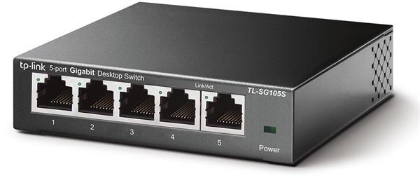 TP-LINK • TL-SG105S • Gigabitový 5-portový switch, kovový case