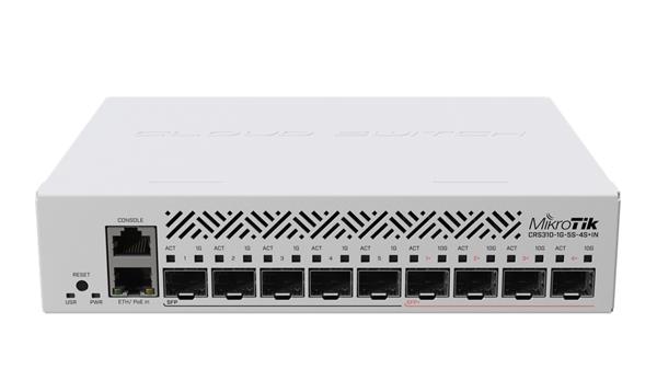 MIKROTIK • CRS310-1G-5S-4S+IN • 10-portový SFP switch (indoor verze netFiber9)