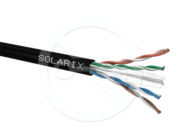 SOLARIX • SXKD-6-UTP-PE • Venkovní UTP kabel Cat6, drát, Fca (500m cívka)