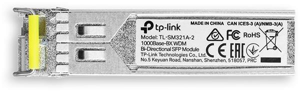 TP-LINK • TL-SM321A-2 • Gigabit SFP modul, WDM, SM, 2km, 1550/1310nm