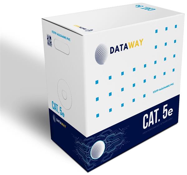 DATAWAY • DW-5-F-PVC-305 • FTP kabel Cat5e, drát, PVC, Eca (305m box)