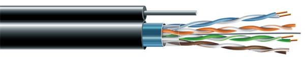 DATAWAY • DW-5-F-PE-S-100 • FTP venkovní kabel Cat5e, drát, PE, Fca, samonosný (100m cívka)