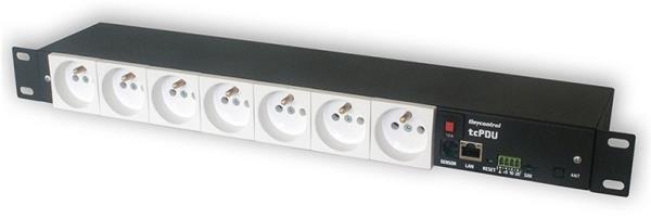 TinyControl • MONSOCK7G10A • tcPDU, Napájecí panel 7x 230V WHITE