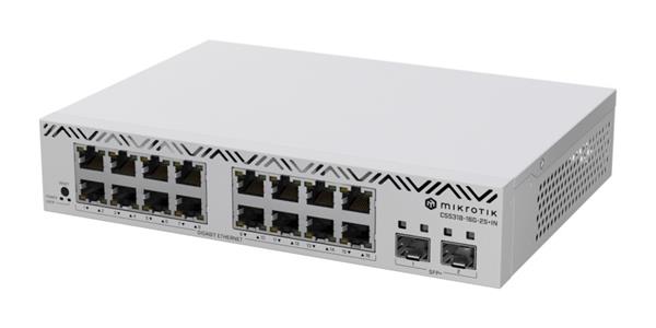 MIKROTIK • CSS318-16G-2S+IN • 18-portový switch (16x GB Eth, 2x SFP+)