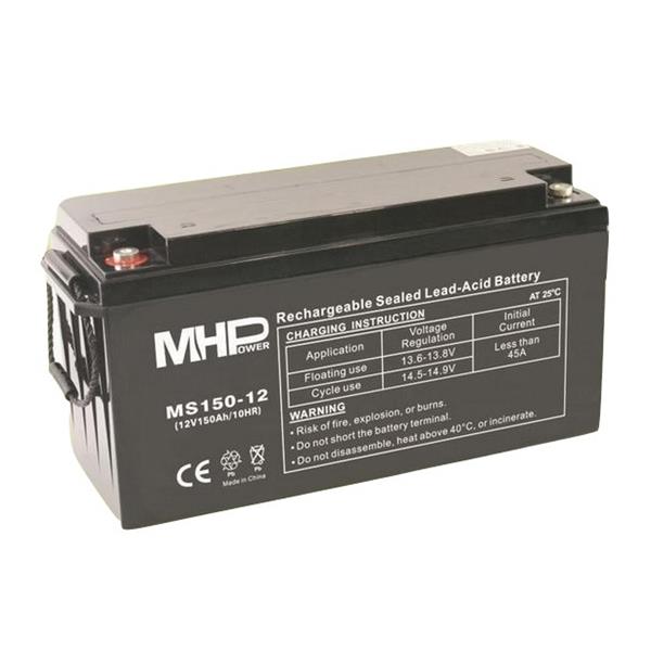 MHPower battery • MS150-12 • MHPower olověný akumulátor AGM 12V/150Ah, Terminál T3 - M8