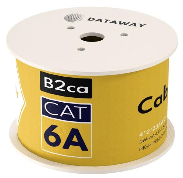 DATAWAY • DW-6A-UF-LSOH-500-B2ca • U/FTP kabel Cat6A, drát, LSOH, B2ca (500m cívka)