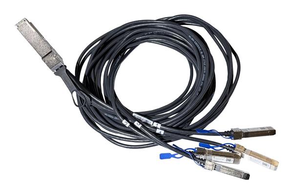 MIKROTIK • DQ+BC0003-DS+ • Rozbočovací kabel QSFP56 200G na 4× 50G